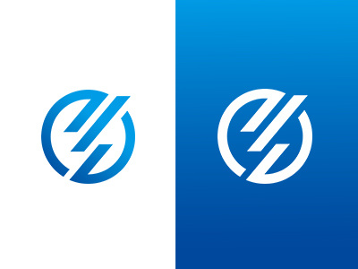 EXA blue communication e earth gradation identity logo network resonance world
