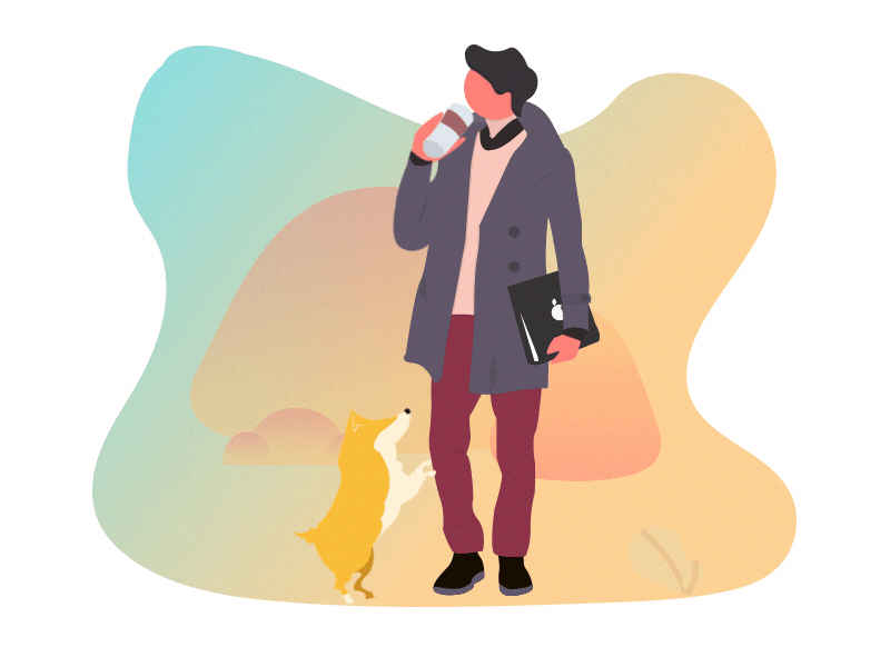 Cute dog gif illustration