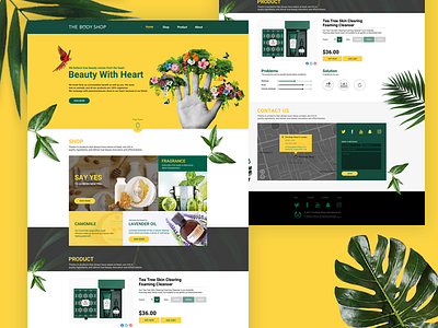 the body shop web design design green pc ui ux web