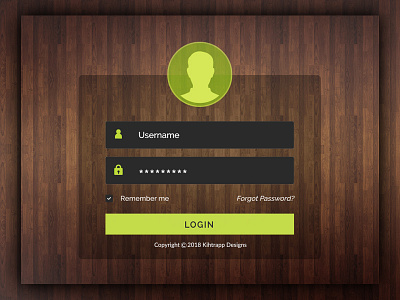 Login Screen for Web Application account dashboard design forgot password kihtrapp designs. login material sign in sign in sign up sign in page sign up sign up sign in ui ux user interface username wooden login woody