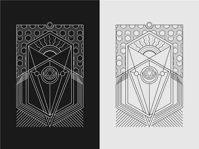 Geometric Art 3 abstract ancient black white geometric art icon illustration line art magic mystic sacred geometry spirituality symbol