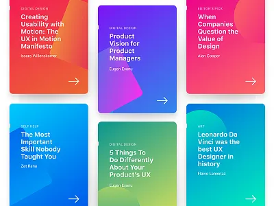 Blog Cards app app design daily ui ios ui user interface ux