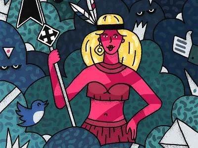 Hello, Dribbble! amazon design dribbble girl graphic hello illustration network web