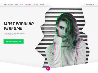 Perfume Shop LP landing page perfume promo shop site ui ux