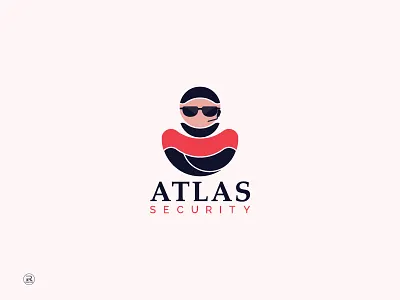 Atlas Security atlas bodyguard bouncer branding icons illustrations logo safety security sunglasses