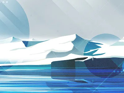 Artic Illustration artic illustration landscape north pole ocean photoshop sea shackleton snow winter