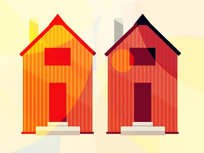 Wee houses artic illustration landscape north pole ocean photoshop sea shackleton snow winter