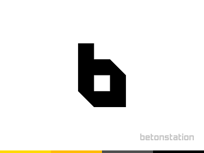 Betonstation b beton branding concrete construction identity logo monogram station