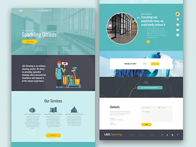L&S Cleaning cleaning landing page website