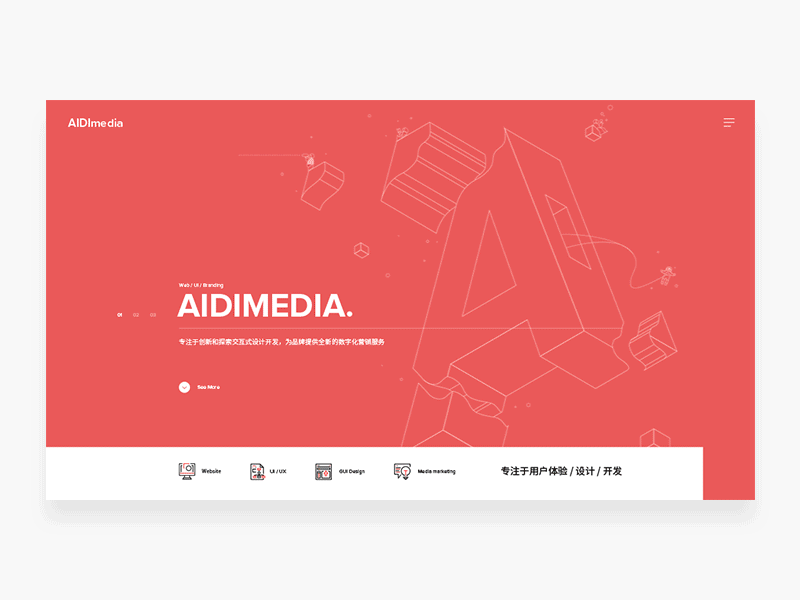 Daily Motion_Aidimedia Homepage animation chinese color daily design gird homepage ui ux web