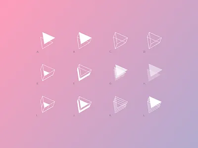 Sketches triangles shapes branding design exploration identity logo metaphor minimalism shapes sign simplicity sketches triangle