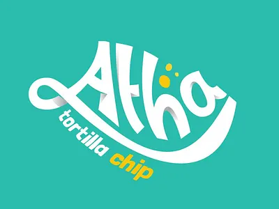 Atha brand creative font fun logo logotype snack typography