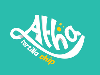 Atha brand creative font fun logo logotype snack typography