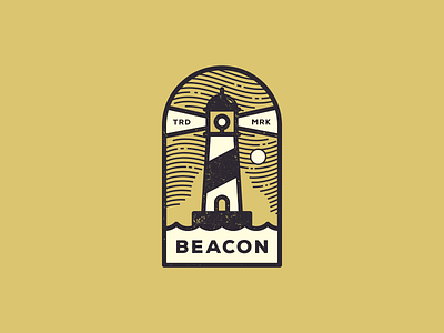 Beacon Lighthouse Logo beacon light lighthouse logo night sea sky waves