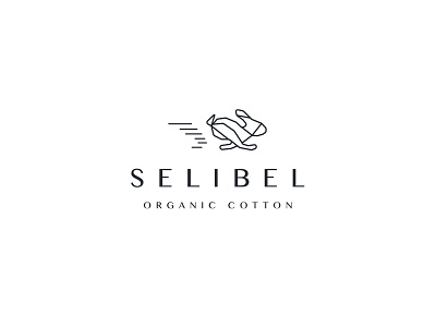 Rabbit animal clean cotton lineart logo logotype modern organic rabbit run