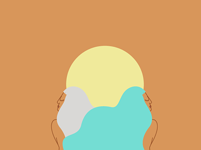 New Moon drawing illustration self portrait