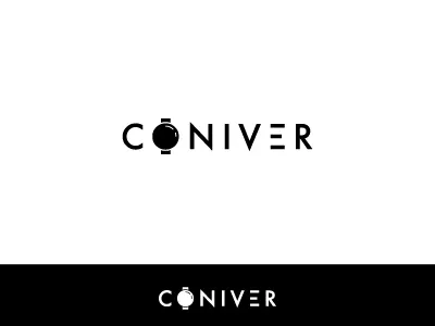 Coniver Digital Watch black digital icon logo minimal watch white