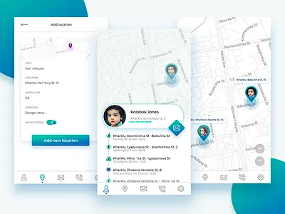 Geolocation APP - 08/01/2018 at 11:25 AM geolocation location mobile photoshop profile ui ux
