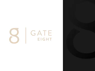 Gate Eight branding clean logo logo design simple