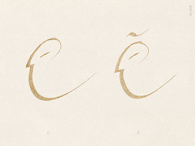 FACES OF LETTERS: C and Č alphabet calligraphy hand ink letter lithuanian alphabet lithuanian language type writing