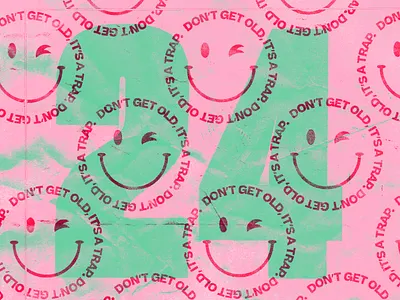 24 smiley face texture