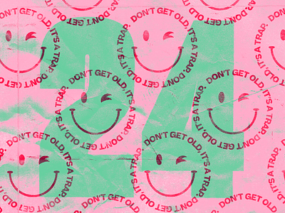 24 smiley face texture