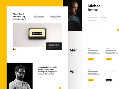 Landing contacts features grid landing menu testimonials ui ux