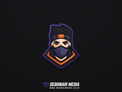 Ninja Mascot Logo esports esports logo mascot logo ninja ninja logo ninja mascot purple