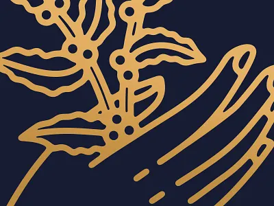 Coffee brand coffee hand illustration logo