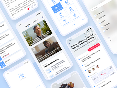 Mdfocus medical news and conference app app medical ui
