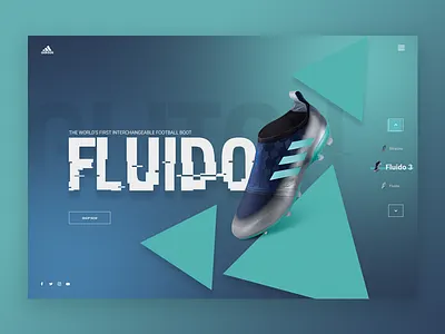 Adidas Glitch 1 clean fresh layout mobile redesign responsive ui ux