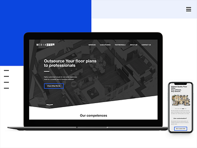 Mediatask landing architecture design floor landing mobile plans ui ux web