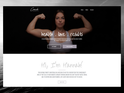 CoachHannahFit.com design designer elementor freelance personal website website wordpress