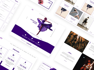 Magnitude Studio Dance Presentation Website ballet dance dance studio purple ui ux website