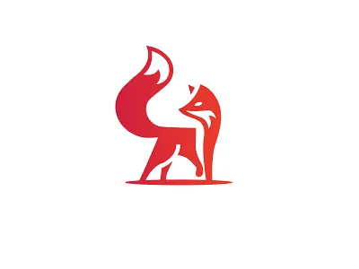 Fox animal clever creative cute fox foxy logo marks orange smart symbol