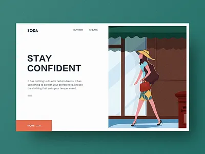 Soda2 girl green human illustration street web