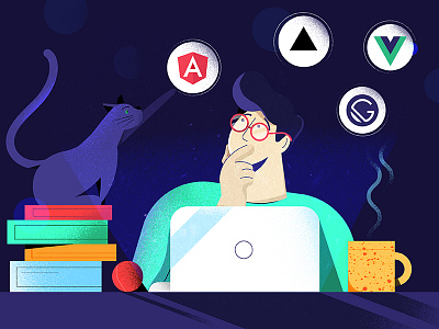 Frontend trends article blog fireart fireart studio flat illustration news ui ux web web design