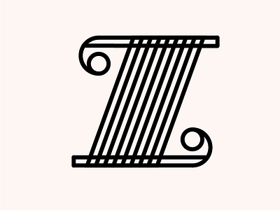 zeeeeeee 26daysoftype black dimension dusty pink letterform pink type z