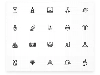 Line icon for christian christian icon