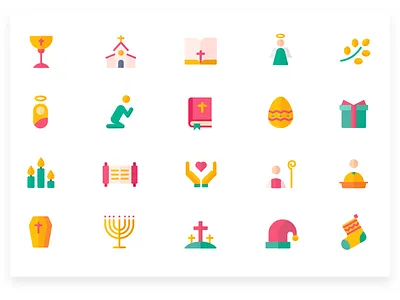 color icon for christianity christian icon