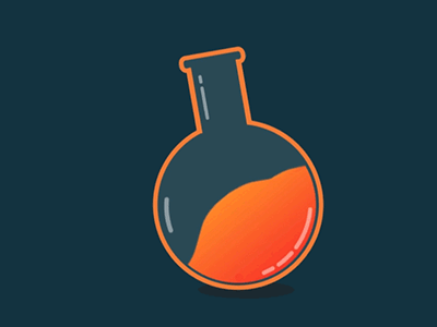 Test Tube 2d after animation character cycle effects flat motion design