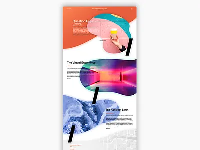 Blobs and Websites — An Exploration blobs clean design exploration gradient harvard magazine minimal web