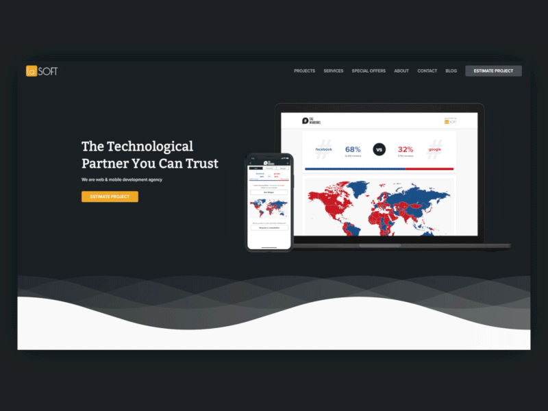 LaSoft Home Animation agency animation design agency development la soft landing lasoft ui ukraine ux web website