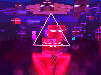 Cubes and stuff 3d digitalart experiment