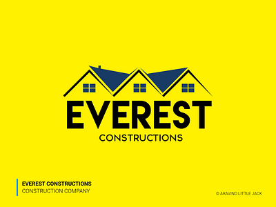 Construction company Logo - Everest Constructions branding builders logo construction construction company construction company logo identity