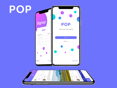 Pop App app concept iphone ui