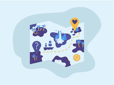 Sweet spot discover find heart map ship treasure