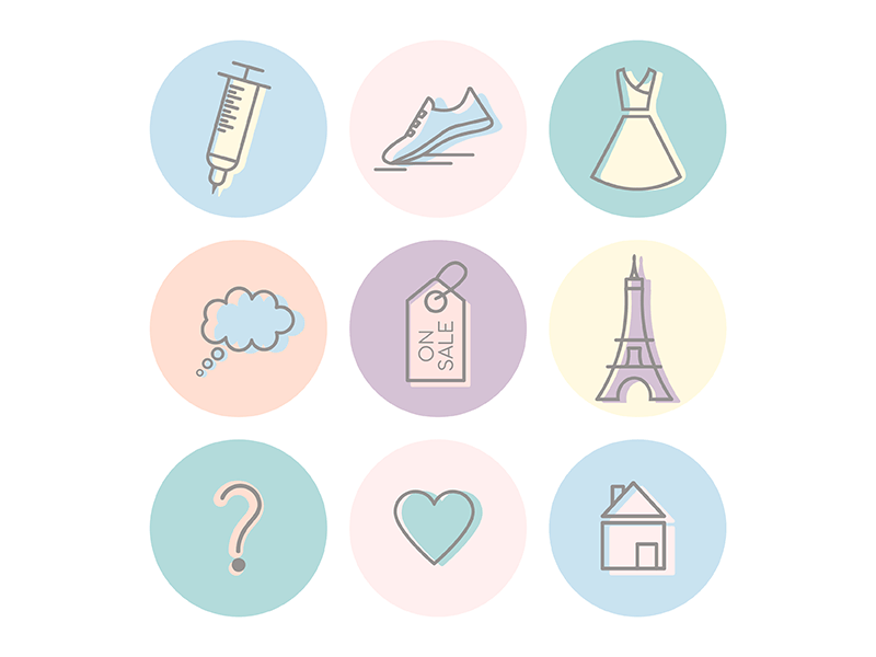 Highlight Icon Covers fashion gif icon icons illustrations line illustration minimal modern travel