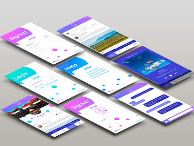 Pop App app concept iphone ui