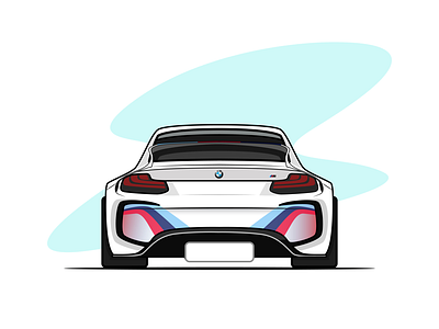 BMW GT auto automotive bmw car flat illustration illustrator racing sexy speed vector